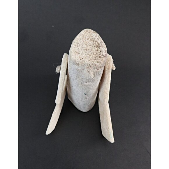 Vintage Inuit Carved Sculpture Jointed Small Doll Caribou Bone - Picture 3 of 9